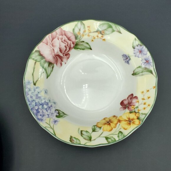 Westbury Court Christina Rim Soup Bowls Jessica McClintock Floral China Bowls - Picture 5 of 9